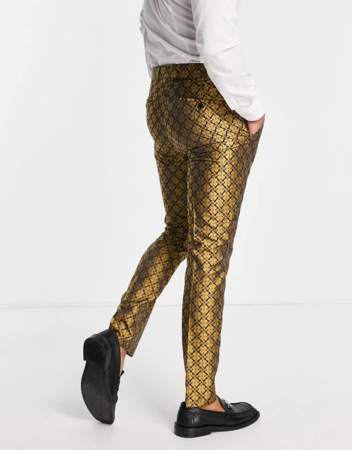 MENS GOLD SEQUIN PANTS