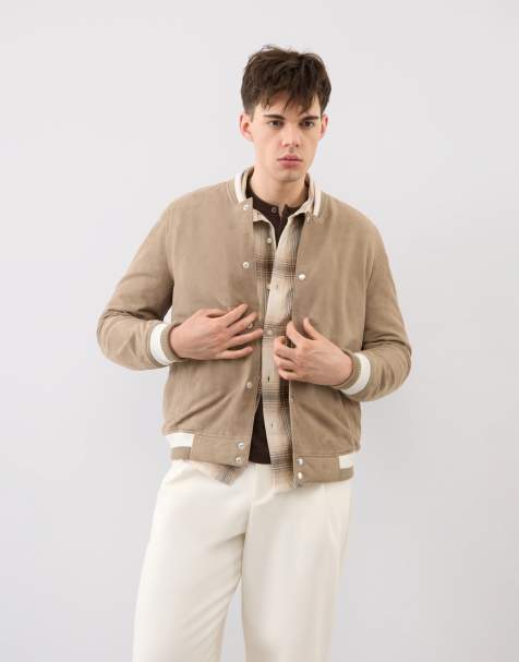 Bolongaro Trevor Bolongaro trevor real suede ellis bomber jacket in chinchilla - view 1