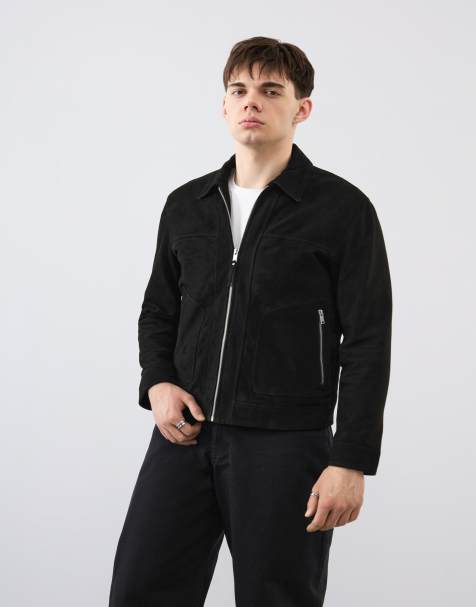 Bolongaro Trevor Bolongaro trevor real suede hudson jacket in black - view 1