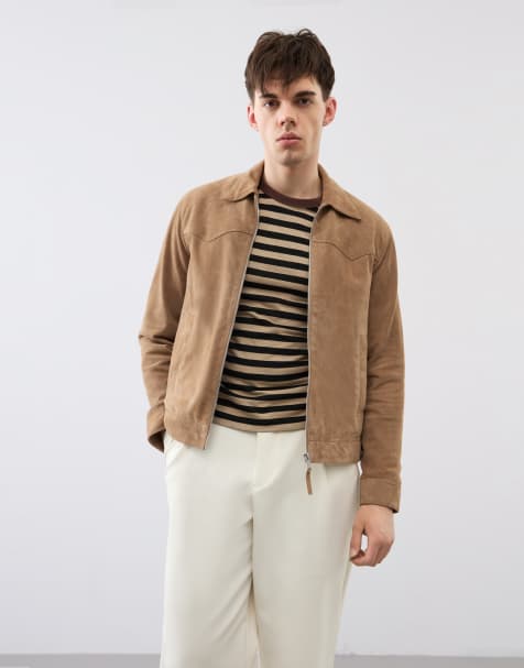 Bolongaro Trevor Bolongaro trevor real suede theo jacket in brown - view 1
