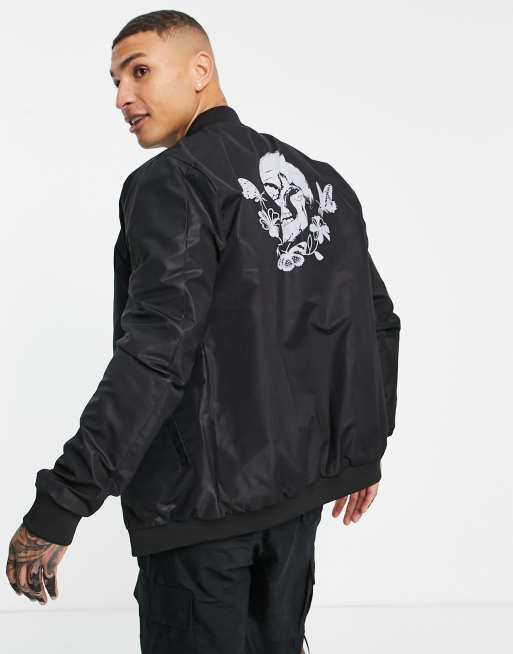 Bolongaro Trevor - Bomber motif crâne et papillon de nuit