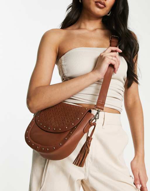Bolongaro Trevor - Borsa stile bisaccia marrone anacardo in pelle