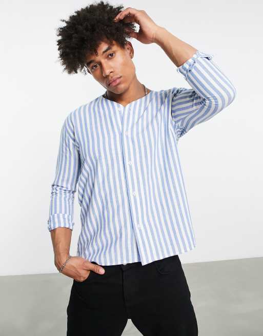 Bolongaro Trevor - Camicia blu a righe a maniche lunghe