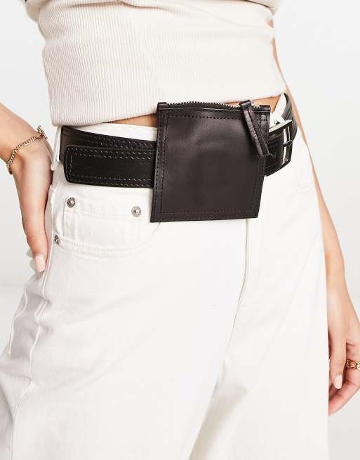 Bolongaro Trevor - Ceinture en cuir avec porte-monnaie intégré - Noir