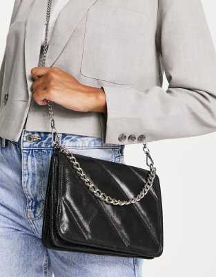 Bolongaro Trevor chain detail clutch bag in black