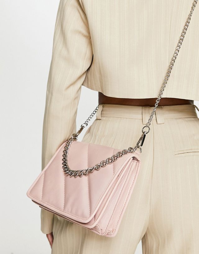 Bolongaro Trevor chain detail clutch bag in pink