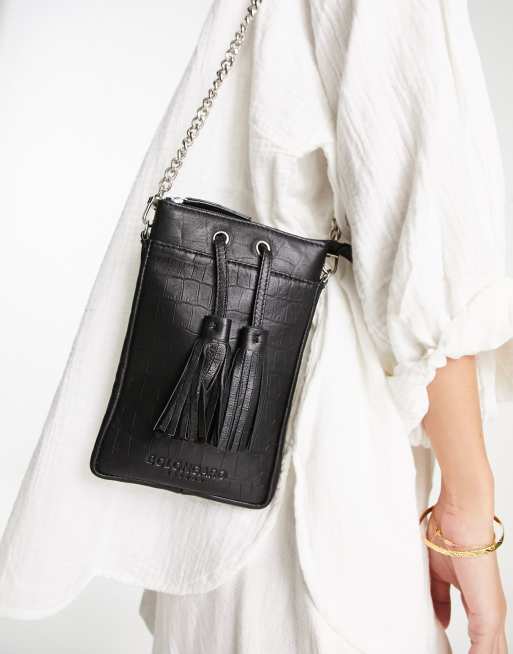 Bolongaro Trevor chapman chain shoulder bag in black croc