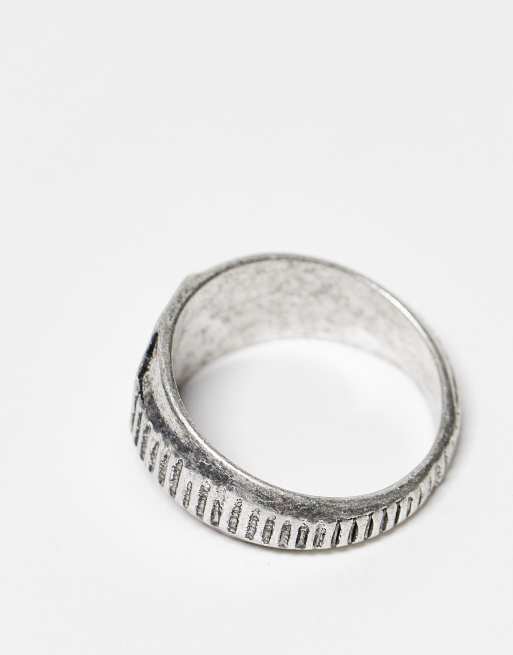 Bolongaro Trevor chunky skull ring in silver | ASOS