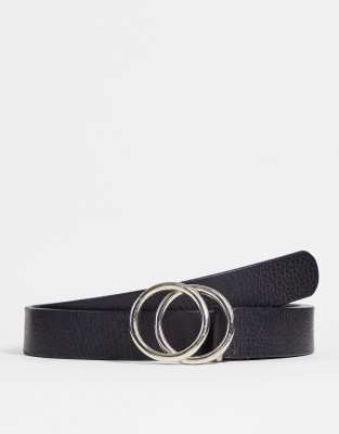 Bolongaro Trevor leather double buckle belt in black - ASOS Price Checker
