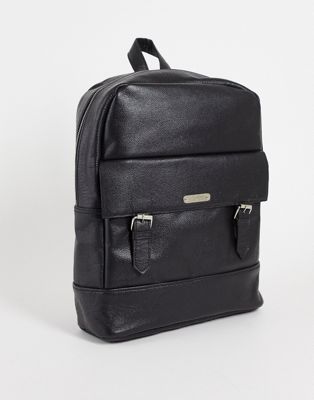 Bolongaro Trevor classic leather backpack in black