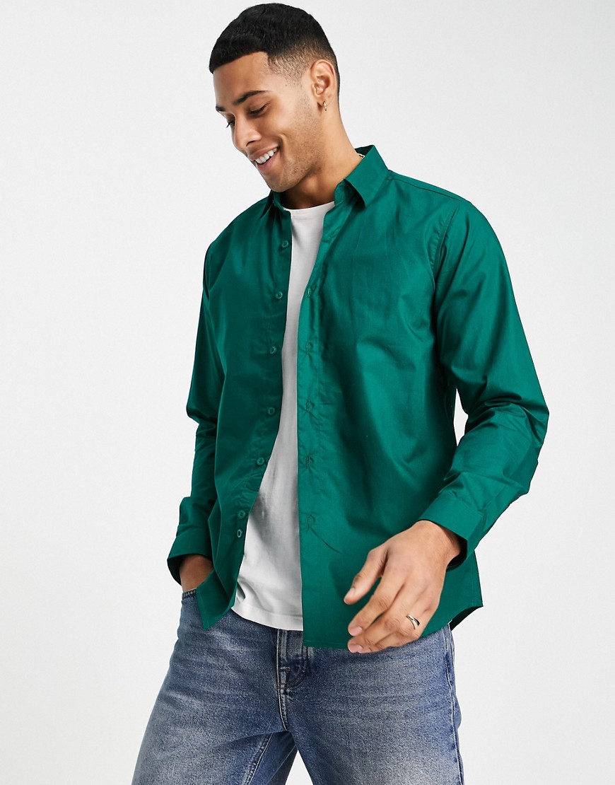Bolongaro Trevor classic slim long sleeve shirt in green