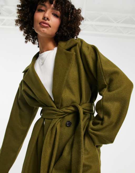 Green on sale wrap coat