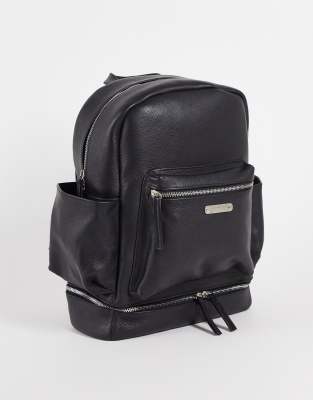 Bolongaro Trevor Leather Utility Backpack In Black