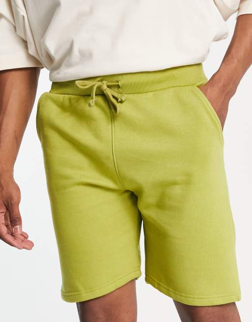 Bolongaro Trevor cotton sweat shorts in laurel green - LGREEN