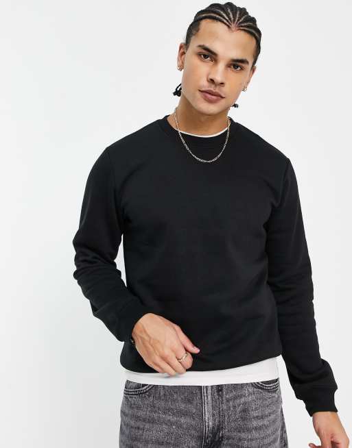 Bolongaro Trevor crew neck sweat in black | ASOS