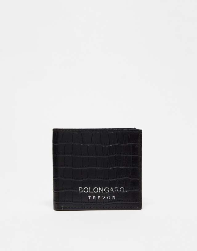 Bolongaro Trevor - croc print wallet in black