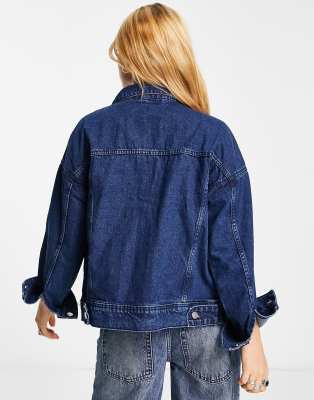 Bolongaro Trevor denim jacket in mid indigo | ASOS