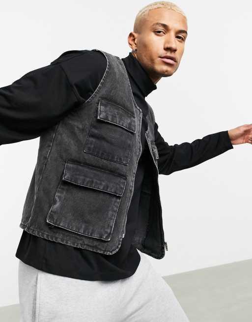 Denim on sale utility vest