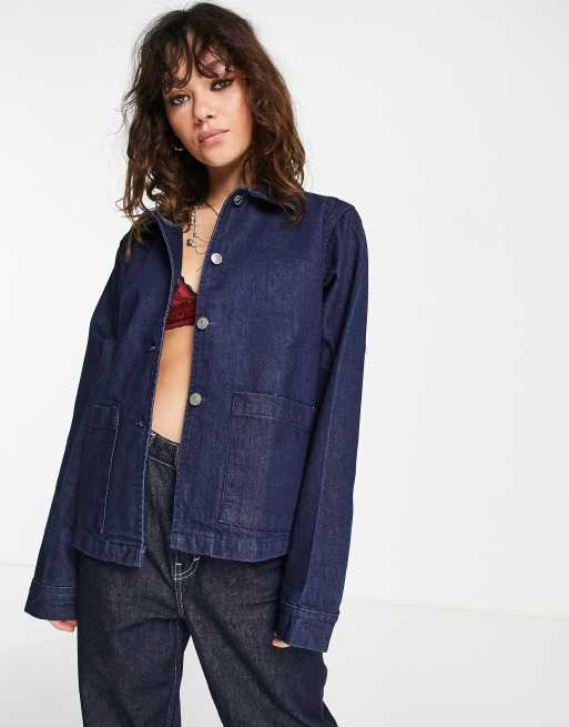 Bolongaro Trevor denim worker jacket in blue ASOS