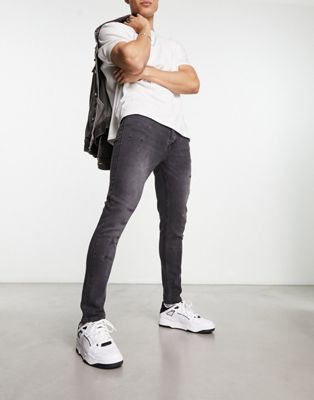 Bolongaro Trevor distressed skinny fit jeans in grey - ASOS Price Checker
