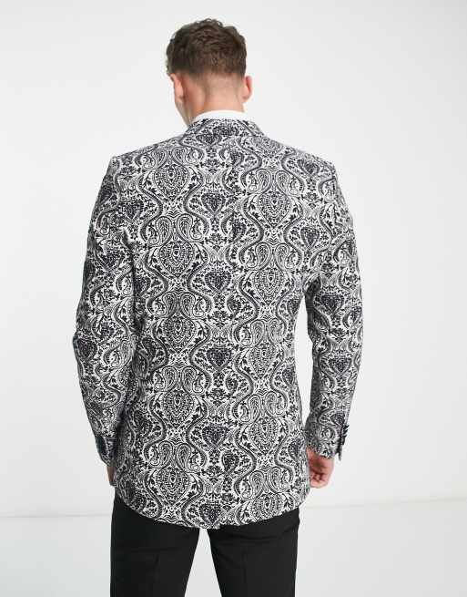 White paisley suit on sale jacket