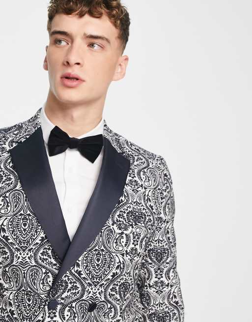 Paisley print 2025 suit jacket