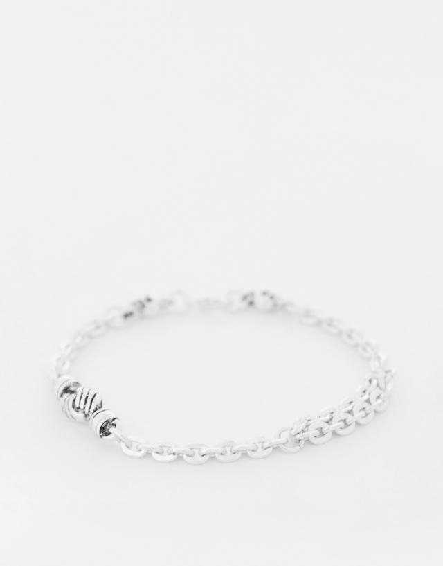 Bolongaro Trevor double chain bracelet in silver