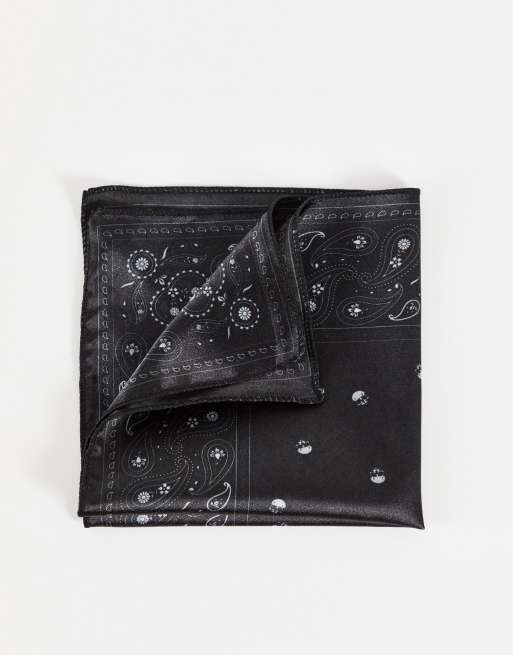 Bolongaro Trevor – Einstecktuch mit Paisley- und Totenkopfmuster