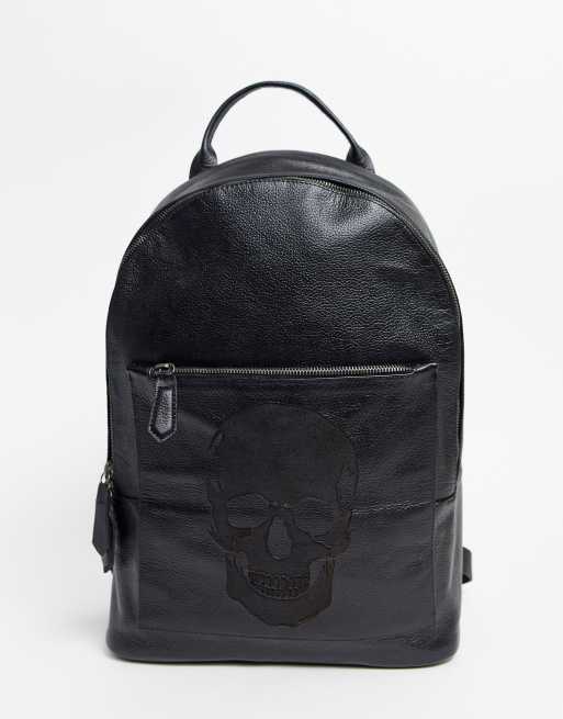 Bolongaro Trevor embossed skull backpack ASOS