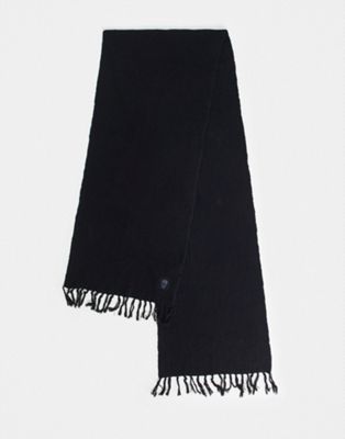 Bolongaro Trevor fringe scarf in black