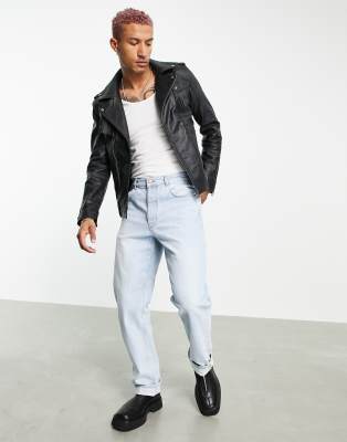 Bolongaro Trevor fringed leather biker jacket - ASOS Price Checker