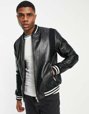 Bolongaro Trevor gatlin leather bomber jacket