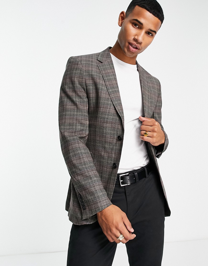 Bolongaro Trevor gray check suit jacket-Multi