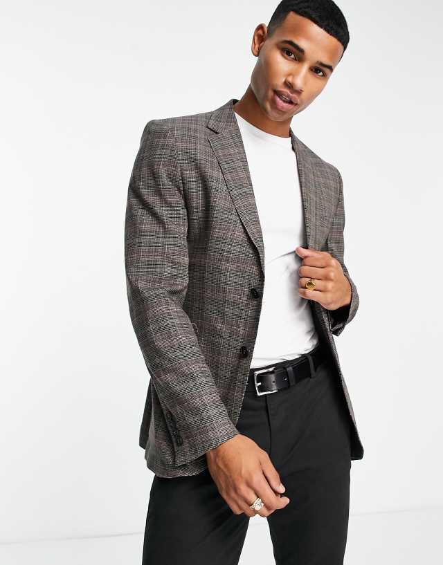 Bolongaro Trevor gray check suit jacket