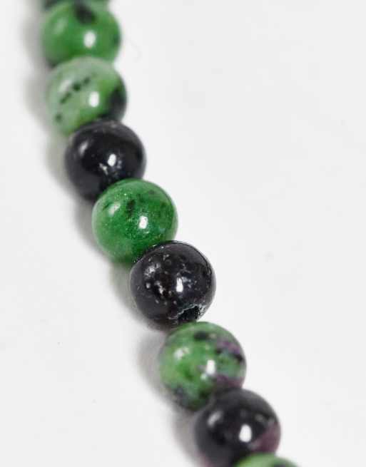 Green on sale stone beads