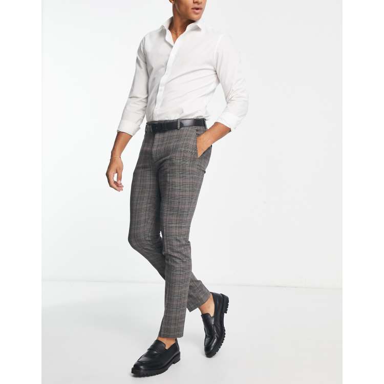 Bolongaro Trevor grey check suit trouser