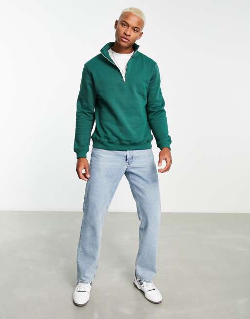 Dark green discount half zip sweater