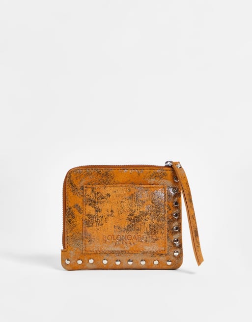 Bolongaro Trevor hanna zip coin purse in silver metallic