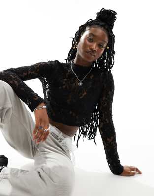 Bolongaro Trevor Bolongaro Trevor high neck lace top in black