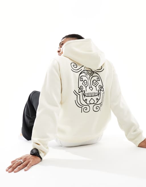 Off white clearance skulls hoodie