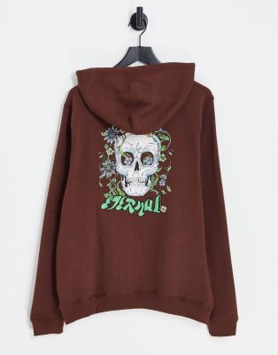 Bolongaro Trevor hoodie with back print in rust - ASOS Price Checker
