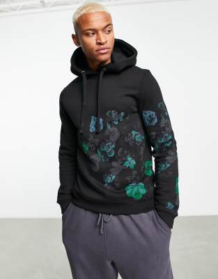 Bolongaro Trevor hoodie with print in black - ASOS Price Checker