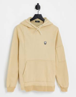 Bolongaro Trevor hoodie with skull embroidery in stone - ASOS Price Checker