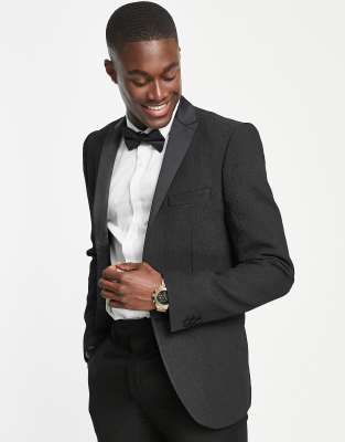 Bolongaro Trevor jacquard skinny fit tuxedo suit jacket | ASOS