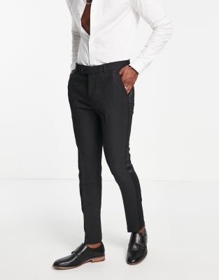 Bolongaro Trevor jacquard skinny fit tuxedo suit trouser  - ASOS Price Checker