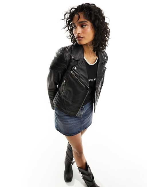 Bolongaro Trevor – Jasmine – Czarna skórzana kurtka typu biker
