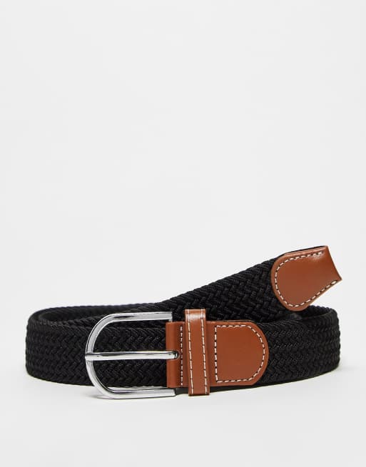 Bolongaro Trevor - Jeans riem met textuur in zwart