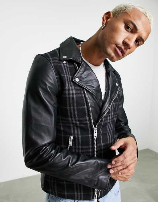 Checkered 2025 biker jacket