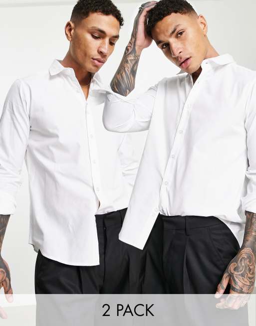 Bolongaro Trevor – Klassiska skjortor med smal passform, 2-pack