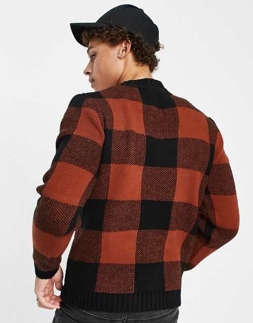 Bolongaro Trevor knit plaid sweater ASOS